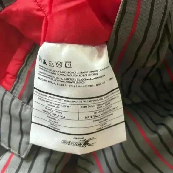 🔥Spyder🔥 | Grey  snow pants with black and red stripes - Picture 10 of 15